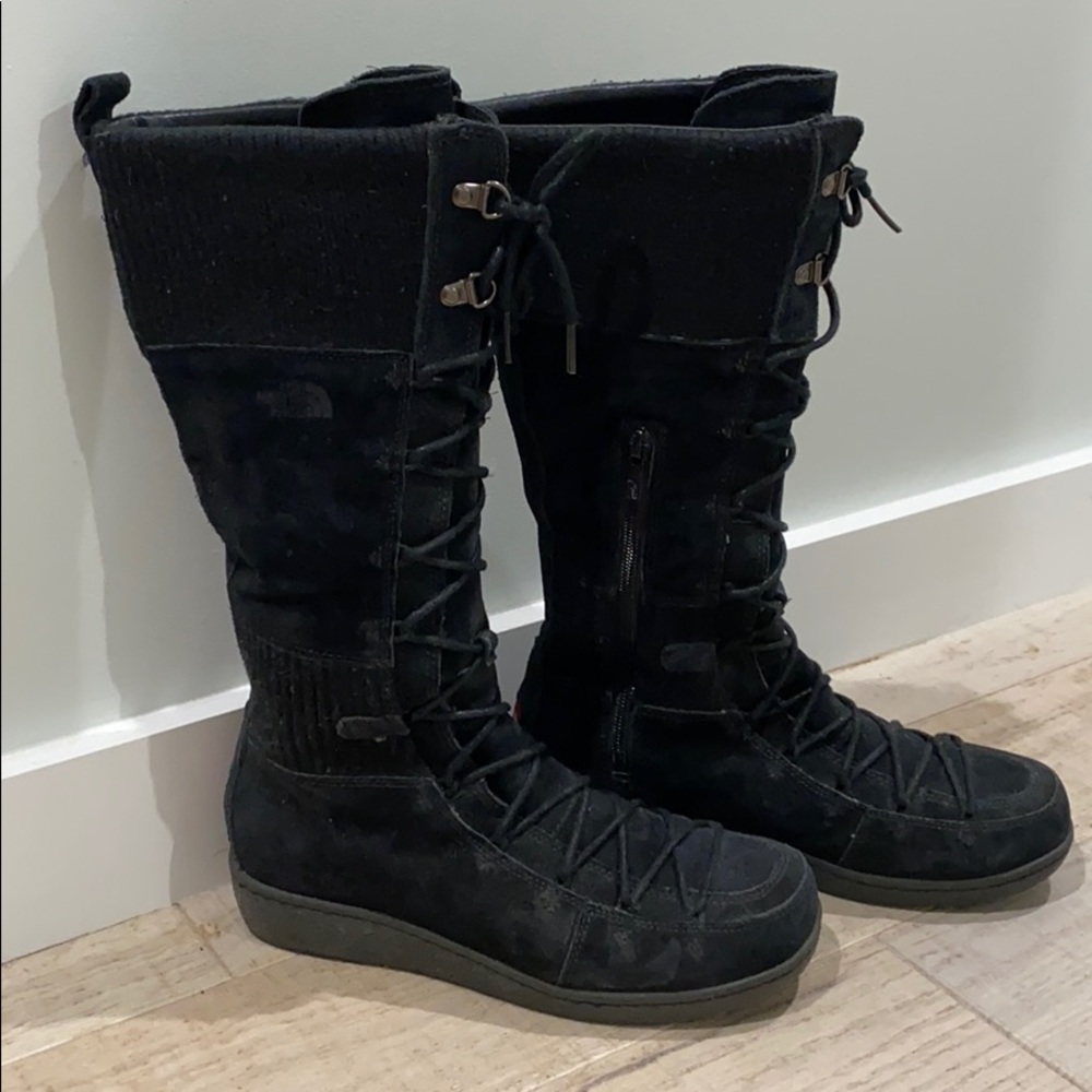 The North Face Black Suede Boots Sz 8